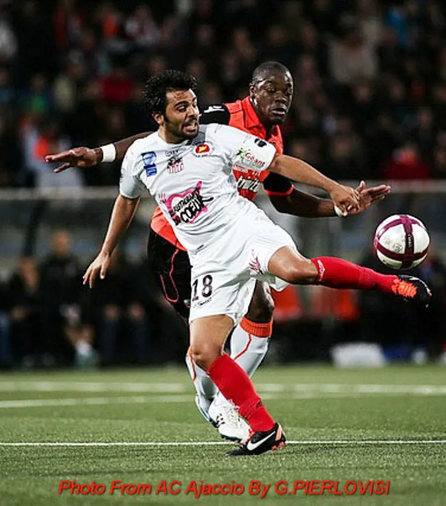 Johan Cavalli face à Lorient, en Ligue 1